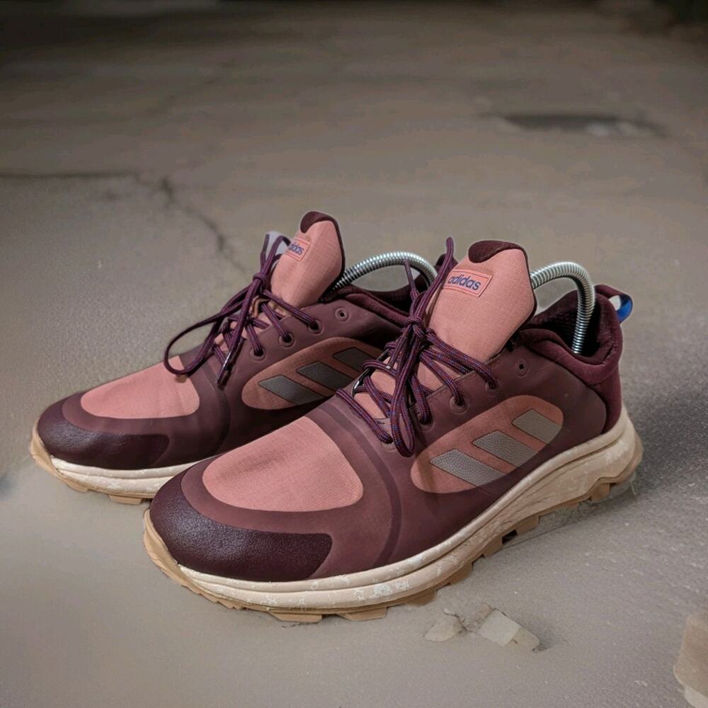 Adidas Response Trail X Running Womens Size 11 Sneakers Casual Shoes Pink Maroon